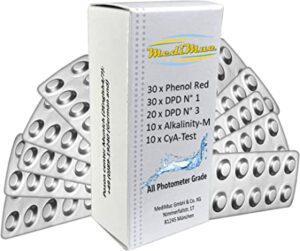 Refill Pack mit 100 Testtabletten für PoolLAB - auch geeignet für andere Handphotometer - original PoolLAB Reagenzien - Tablettenanzahl (100)