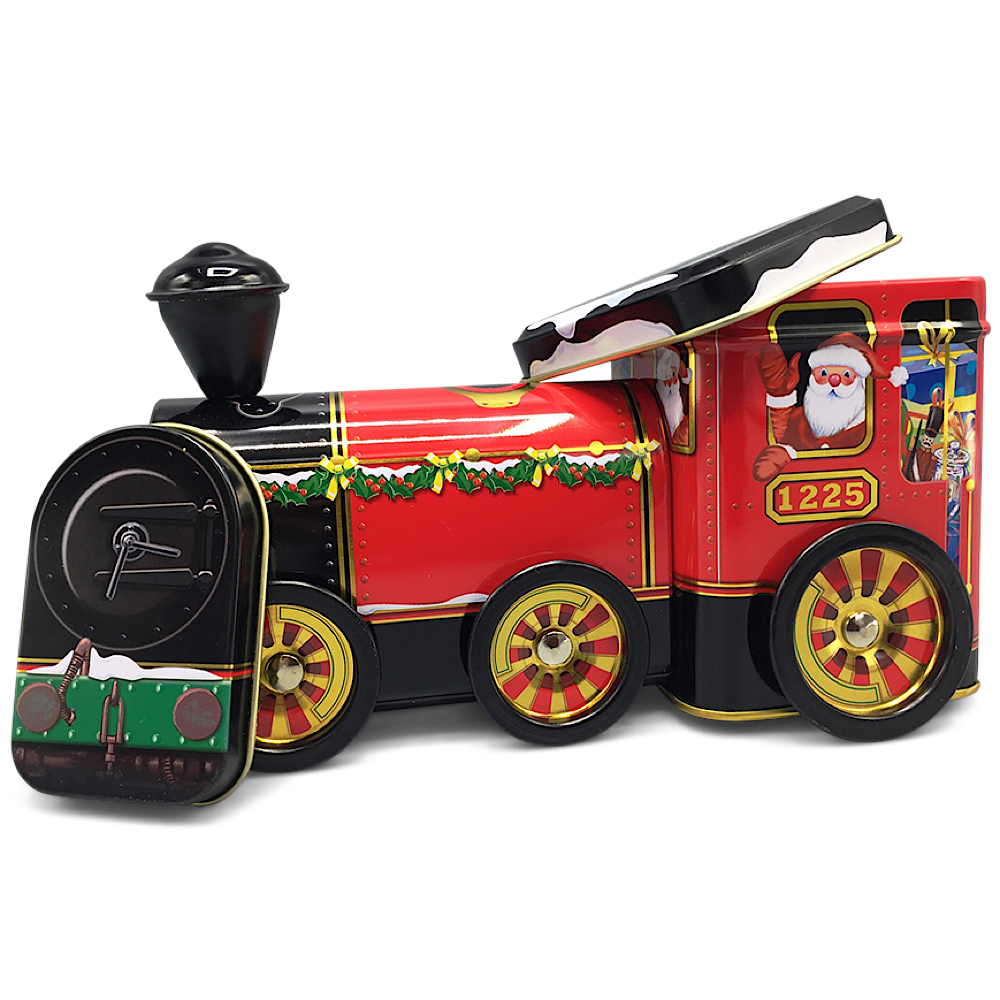 Weihnachtsdose: Santa Lokomotive rot