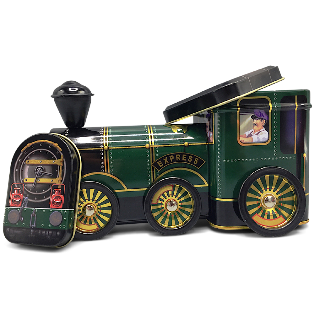 Weihnachtsdose: Santa Lokomotive grün
