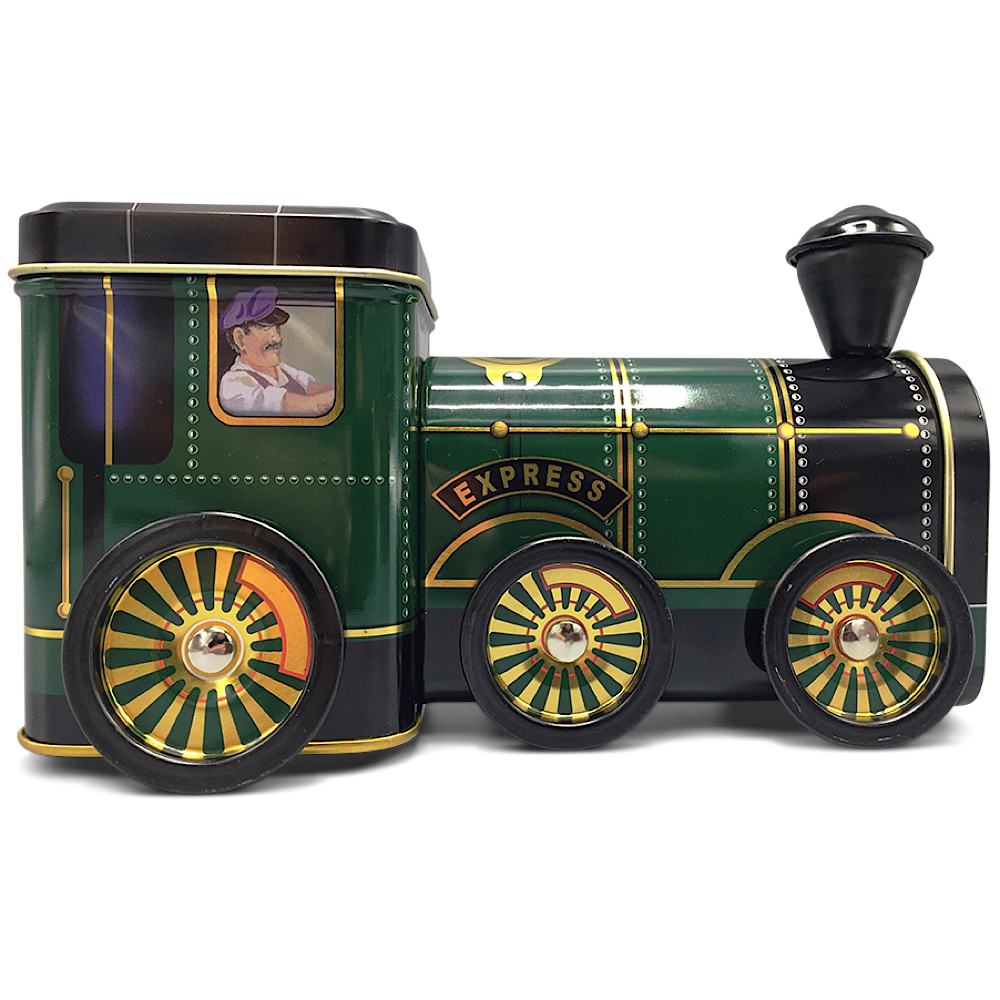 Weihnachtsdose: Santa Lokomotive grün
