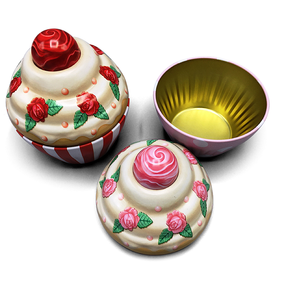 Geschenkdose: kleine Cupcakes Rose