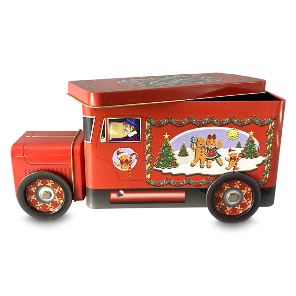 Lebkuchen Truck - Motiv roter Lieferwagen mit Abbildungen von Lebkuchen und Weihnachtsmotiven – Bild 2