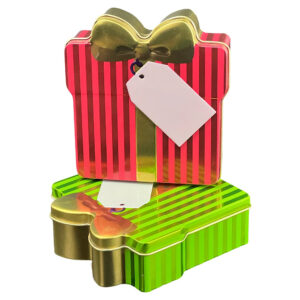 Geschenkdose Set in den Farben Grün und Rot