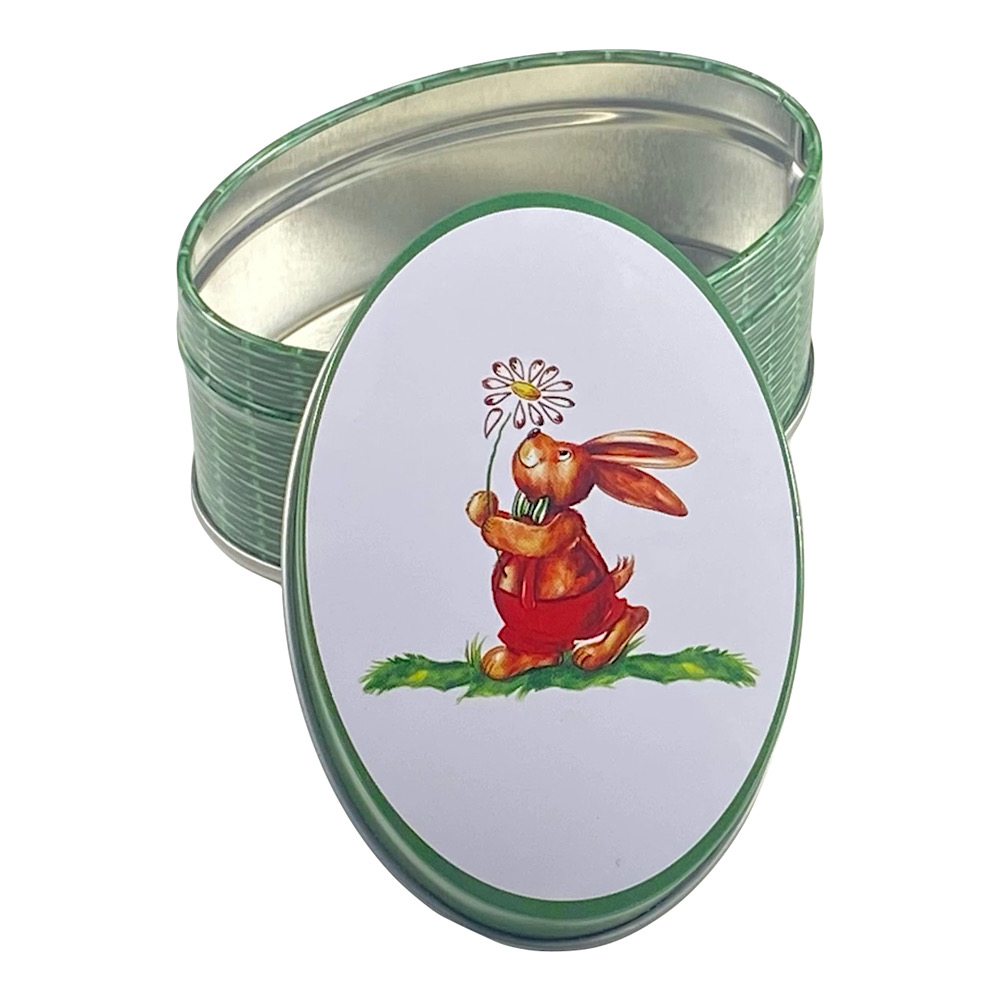 kleine Hasenkorb oval – Geschenkdose, Minidose