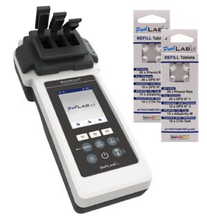 PoolLab 2.0 mit 70 Testtabletten und "EXTRA Refill Pack" Special Edition für MediMuc