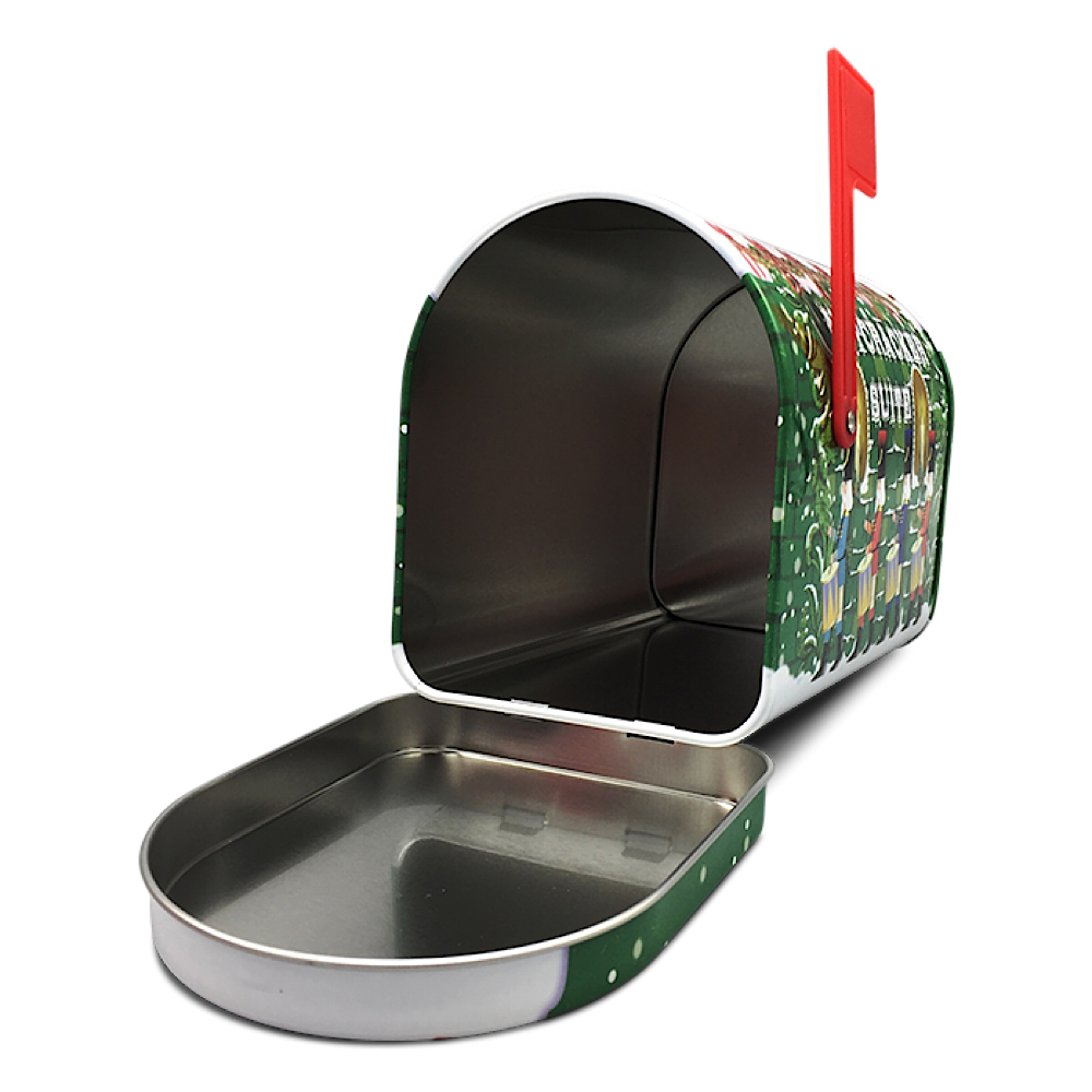 Kleine Mailbox grün mit verstellbarem Fähnchen