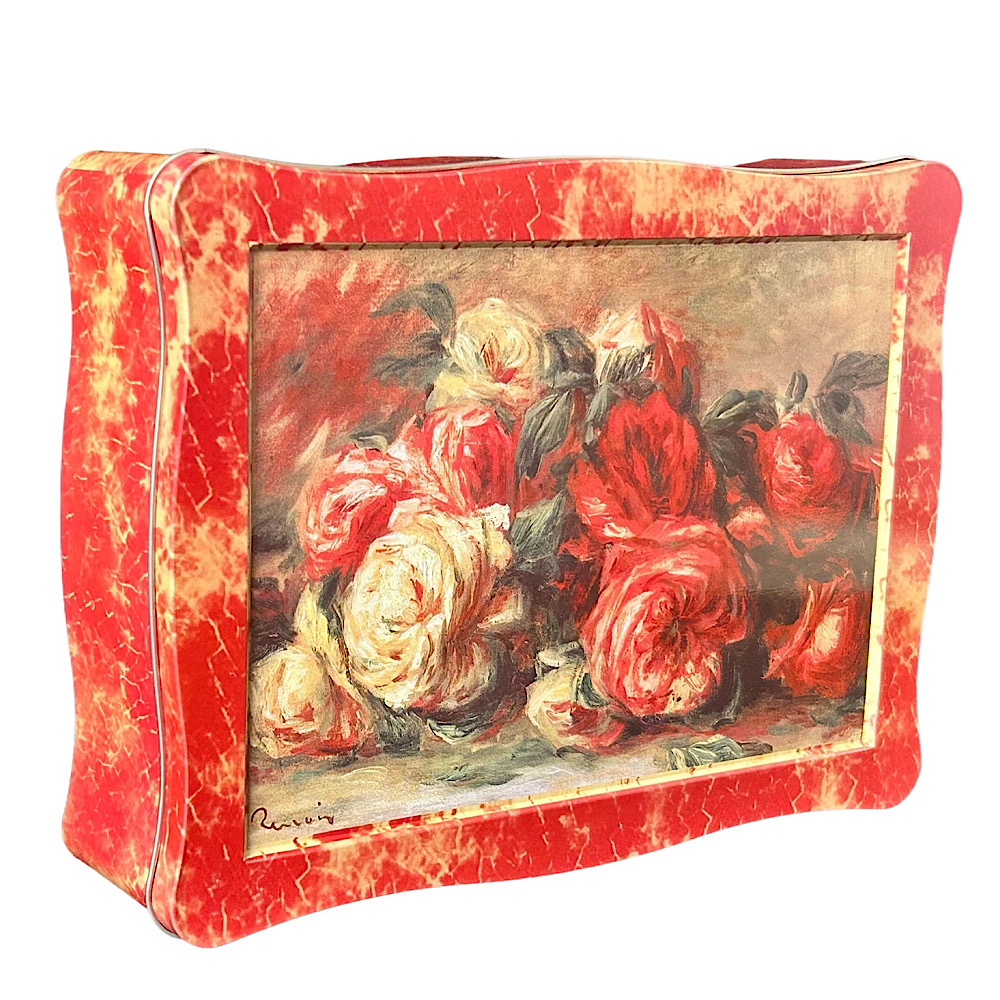 Rosendose - Geschenkdose, Gebäckdose mit Rosengemälde des Malers Renoir – Bild 6
