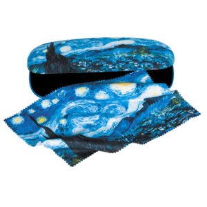 Sternennacht - Brillenetui Hardcase mit Stoffbezug und Reinigungstuch aus Mikrofaser von Fridolin