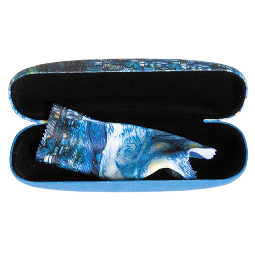 Sternennacht - Brillenetui Hardcase mit Stoffbezug und Reinigungstuch aus Mikrofaser von Fridolin – Bild 5