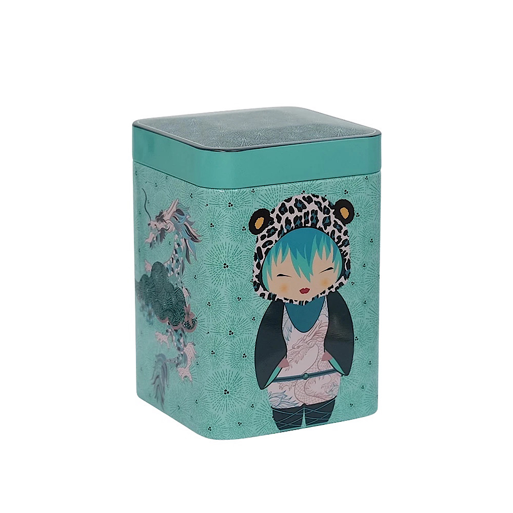 Teedose Anime je 100g - 2er Set - mit japanischen Motiven aufwendig lackiert, Stülpdeckel - Tee- Kaffeedose – Bild 3