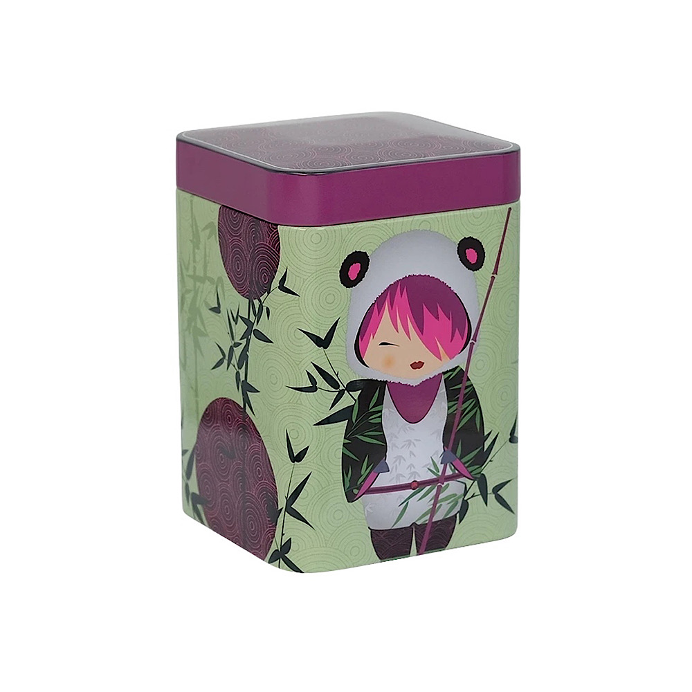 Teedose Anime je 100g – 2er Set – mit japanischen Motiven aufwendig lackiert, Stülpdeckel – Tee- Kaffeedose