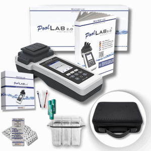 PoolLab 2.0 mit 70 Testtabletten und Aufbewahrungskoffer Special Edition für MediMuc