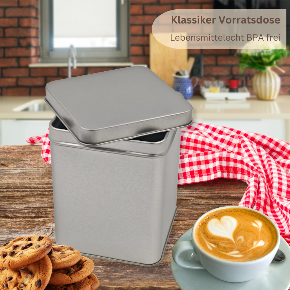 Vorratsdose: Klassiker Blank MIDI Stülpdeckel Keksdose, Bonbondose, Gewürzdose, Mini dose für kleine Utensilien – Bild 5