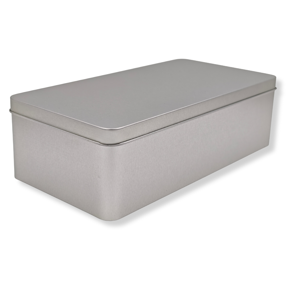 Vorratsdose: Klassiker Blank Flach JUMBO Stülpdeckel Keksdose, Bonbondose, Gewürzdose für kleine Utensilien