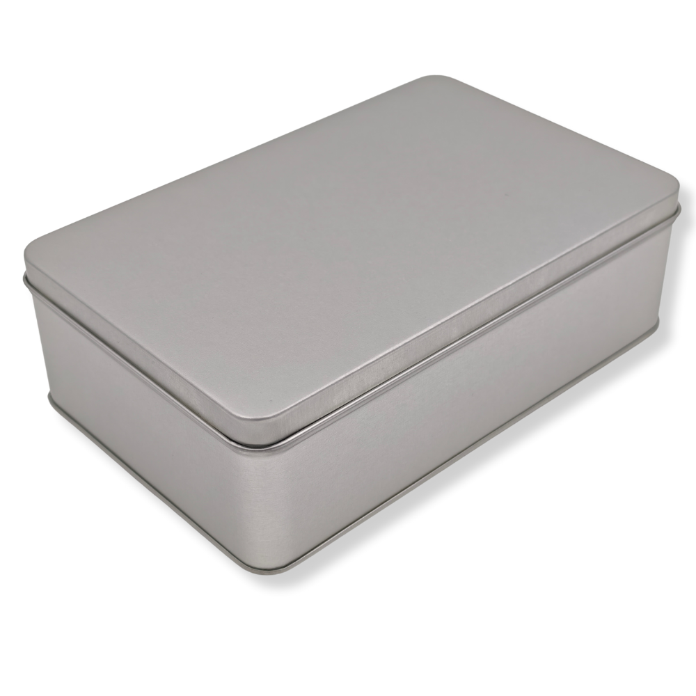 Vorratsdose: Klassiker Blank Flach MAXI Stülpdeckel Keksdose, Bonbondose, Gewürzdose für kleine Utensilien
