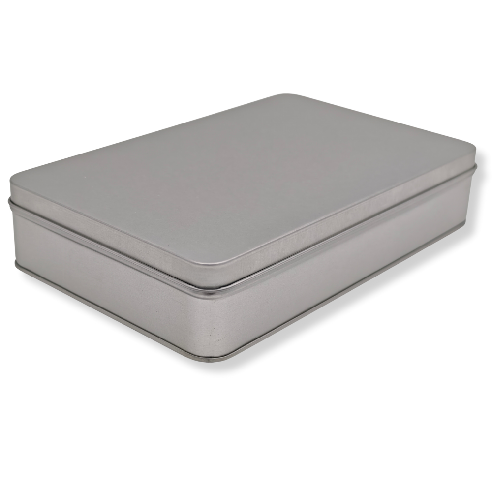 Geschenkdose: Klassiker Blank Flach MIDI Stülpdeckel Keksdose, Bonbondose, Gewürzdose für kleine Utensilien