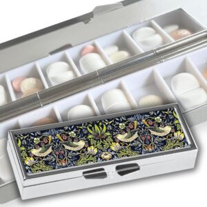 Kleine Pillendose für 7 Tage von Fridolin - Motiv: William Morris Erdbeerdieb