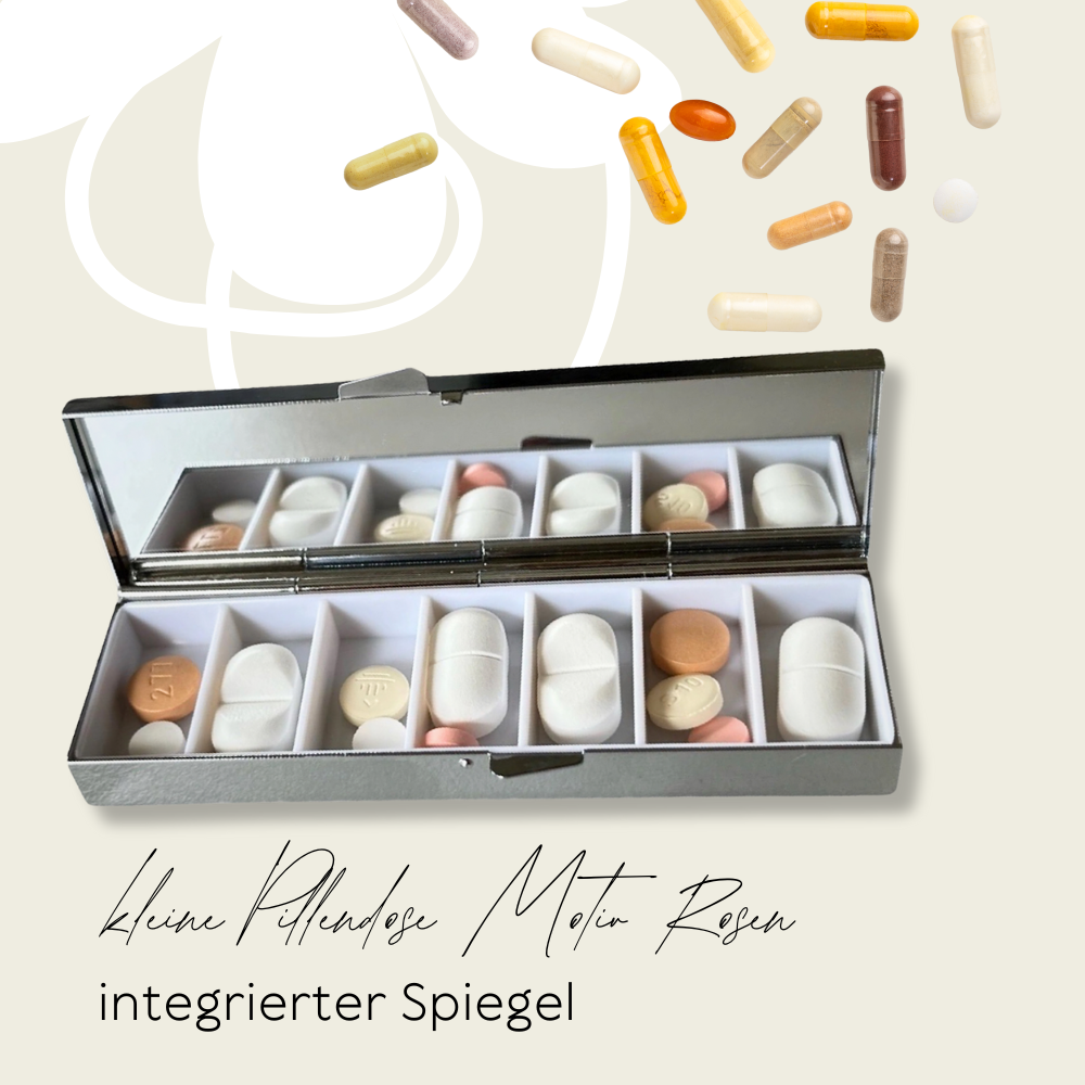 Kleine Pillendose für 7 Tage von Fridolin - Motiv: William Morris Rosen – Bild 3