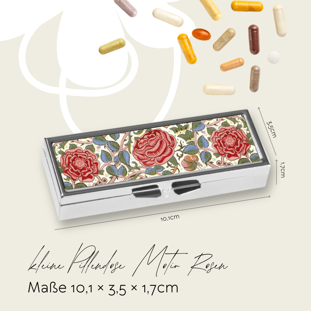 Kleine Pillendose für 7 Tage von Fridolin - Motiv: William Morris Rosen – Bild 4