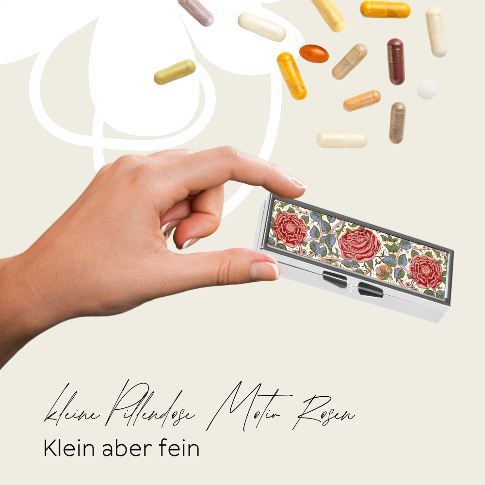 Kleine Pillendose für 7 Tage von Fridolin - Motiv: William Morris Rosen – Bild 5