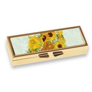 Kleine Pillendose für 7 Tage von Fridolin - Motiv: Van Gogh Sonnenblumen