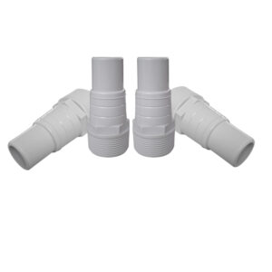 4 Stück Pool Schlauchverbinder, Schlauchtülle, Pumpenanschluss, Schlauchanschluss für Poolpumpen oder Skimmer Ø 32/38mm auf 1,5 Zoll Schlauchstutzen weiß