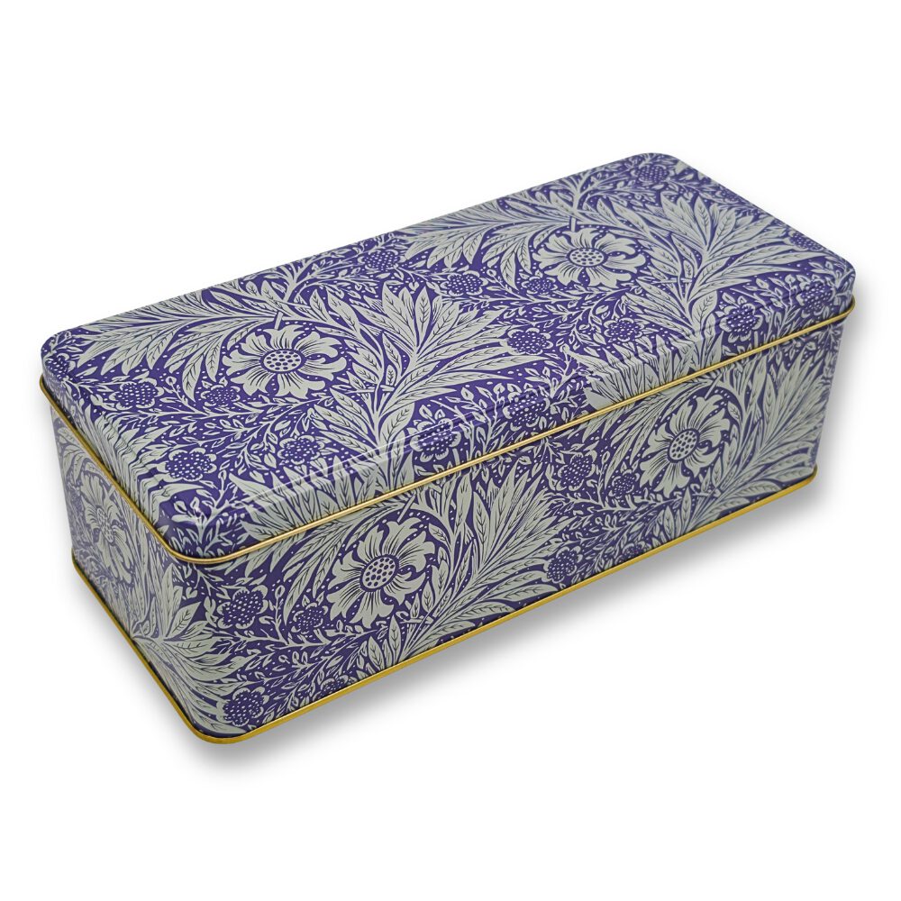 Geschenkdose Design Arts & Crafts Liebevoll gestaltete rechteckige Vorratsdose Motiv Blue Flowers