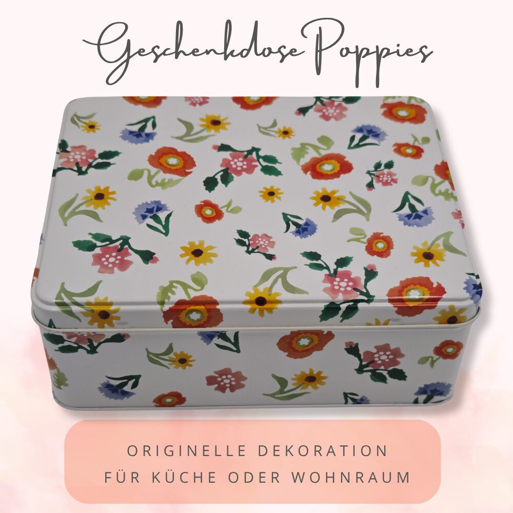 Vorratsdose, Keksdose - Geschenkdose Motiv Poppies – Bild 4