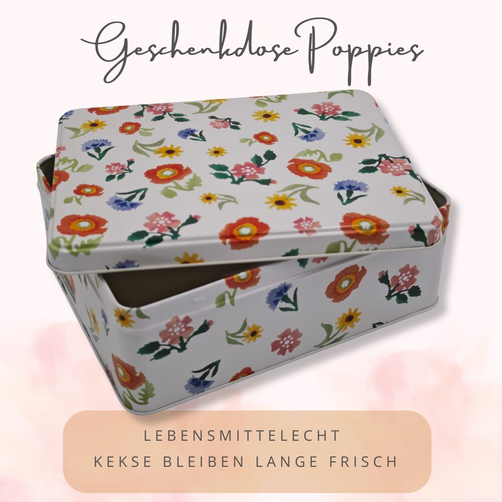 Vorratsdose, Keksdose - Geschenkdose Motiv Poppies – Bild 2